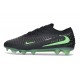Nike Phantom 6 Low Elite FG Soccer Cleat Black Illusion Green Black
