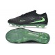 Nike Phantom 6 Low Elite FG Soccer Cleat Black Illusion Green Black