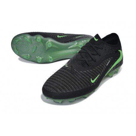 Nike Phantom 6 Low Elite FG Soccer Cleat Black Illusion Green Black