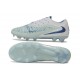 Nike Phantom 6 Low Elite FG Soccer Cleat White Mint Metallic Blue