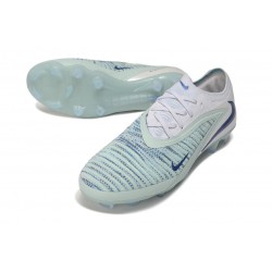 Nike Phantom 6 Low Elite FG Soccer Cleat White Mint Metallic Blue