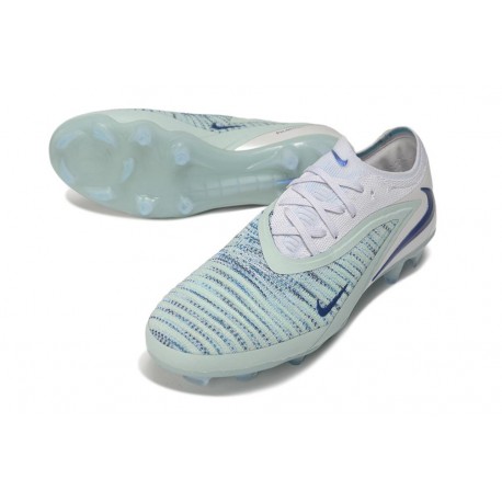 Nike Phantom 6 Low Elite FG Soccer Cleat White Mint Metallic Blue