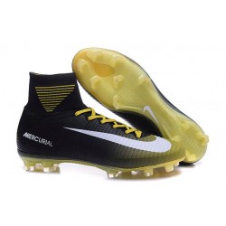 Nike Mercurial Superfly V FG Mens Football Boots Black Yellow White