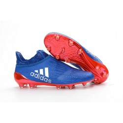 adidas X 16+ Purechaos FG News 2016 Soccer Shoes Blue Red Silver