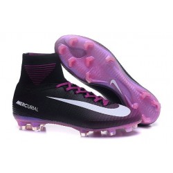 Nike Mercurial Superfly V FG Mens Football Boots Black White Purple