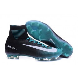 Nike Mercurial Superfly V FG Mens Football Boots Black Blue White