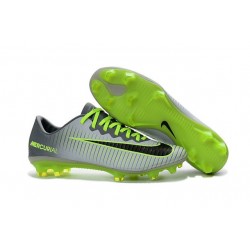 Nike Mercurial Vapor 11 FG Men Football Cleat Platinum Black Green