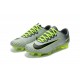 Nike Mercurial Vapor 11 FG Men Football Cleat Platinum Black Green