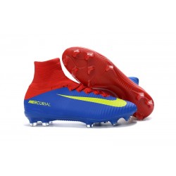 Nike Mercurial Superfly V FG Mens Football Boots Blue Red Yellow