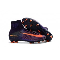 Nike Mercurial Superfly V FG Mens Football Boots Purple Orange