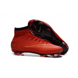 Nike C.Ronaldo Mercurial Superfly 4 FG Soccer Boot Red Gold