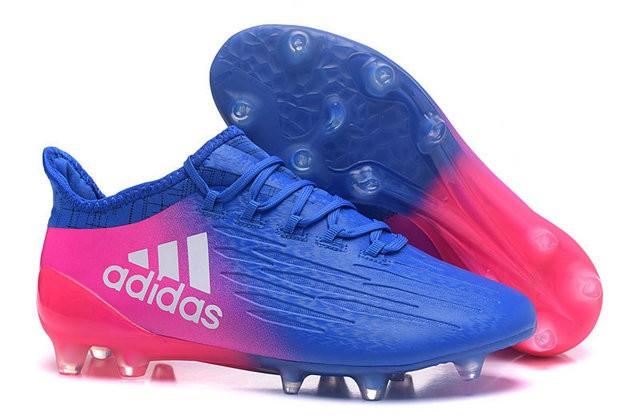 pink and blue adidas soccer cleats