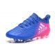 New 2016 adidas X 16.1 FG Firm Ground Soccer Boots Blue Pink White
