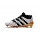 News adidas Ace 16.1 FG Men's Football Shoes White Black Gold