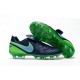 New 2016 Nike Tiempo Legend 6 FG Leather Football Cleats Black Green