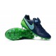 New 2016 Nike Tiempo Legend 6 FG Leather Football Cleats Black Green