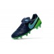 New 2016 Nike Tiempo Legend 6 FG Leather Football Cleats Black Green