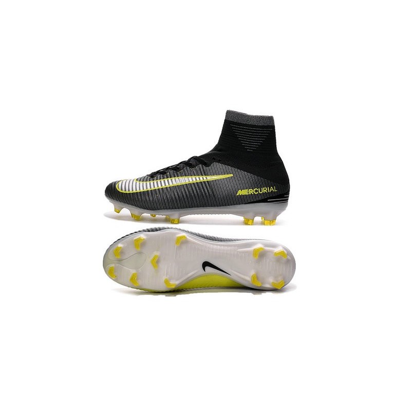 Nike Mercurial Superfly 5 FG New Soccer Cleats Black Yellow
