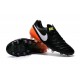 New 2016 Nike Tiempo Legend 6 FG Leather Football Cleats Black White Orange