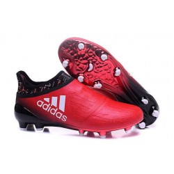 New Mens adidas X 16+ Purechaos FG/AG Cleats Red Black White