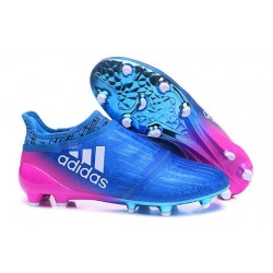 New Mens adidas X 16+ Purechaos FG/AG Cleats Blue Pink White