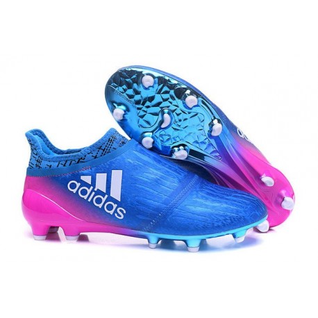pink and blue cleats