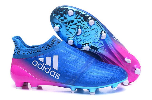 pink and blue adidas soccer cleats