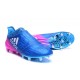 New Mens adidas X 16+ Purechaos FG/AG Cleats Blue Pink White