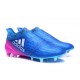 New Mens adidas X 16+ Purechaos FG/AG Cleats Blue Pink White