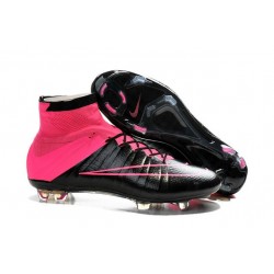 Nike C.Ronaldo Mercurial Superfly 4 FG Soccer Boot Leather Black Pink