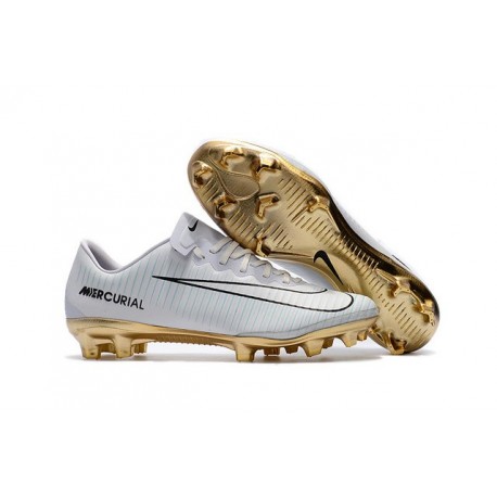 Nike Mercurial Vapor Vitórias 11 CR7 FG Football Cleat White Gold