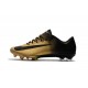 News Nike Mercurial Vapor XI FG ACC Soccer Shoes Black Gold