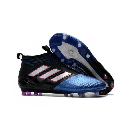 Top adidas ACE 17+ Purecontrol FG Soccer Cleats Blue Black White