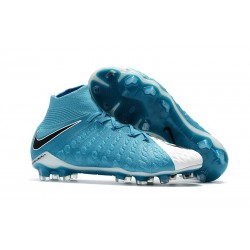 Nike HyperVenom Phantom III DF FG 2017 New Soccer Shoes Blue White Black