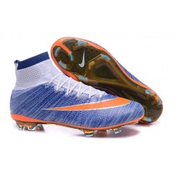 Top Nike Mercurial Superfly Iv FG Firm Ground Cleat Blue Orange