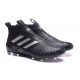 New 2017 adidas ACE 17+ Purecontrol Laceless FG - Black Silver