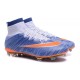Top Nike Mercurial Superfly Iv FG Firm Ground Cleat Blue Orange