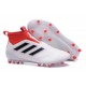 New 2017 adidas ACE 17+ Purecontrol Laceless FG - White Red Black