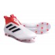 New 2017 adidas ACE 17+ Purecontrol Laceless FG - White Red Black