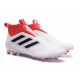 New 2017 adidas ACE 17+ Purecontrol Laceless FG - White Red Black