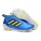 New 2017 adidas ACE 17+ Purecontrol Laceless FG - Blue Yellow