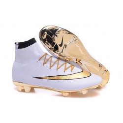 Top Nike Mercurial Superfly Iv FG Firm Ground Cleat White Gold