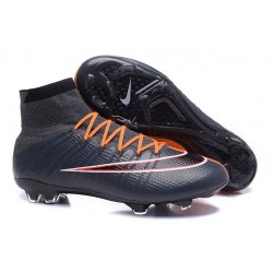 Top Nike Mercurial Superfly Iv FG Firm Ground Cleat Black Orange