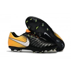 New 2017 Nike Tiempo Legend 7 FG Soccer Cleats - Black Yellow White