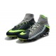 Nike Hypervenom Phantom 3 DF Men Firm-Ground Soccer Boots Air Max Gray Black