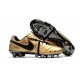 New 2017 Nike Tiempo Totti X Roma Soccer Cleats - Golden Black