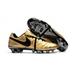 New 2017 Nike Tiempo Totti X Roma Soccer Cleats - Golden Black