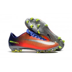 Mens 2017 Nike Mercurial Vapor 11 FG Football Boots Crimson Deep Blue Metal