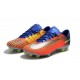 Mens 2017 Nike Mercurial Vapor 11 FG Football Boots Crimson Deep Blue Metal