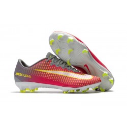 Mens 2017 Nike Mercurial Vapor 11 FG Football Boots Pink White